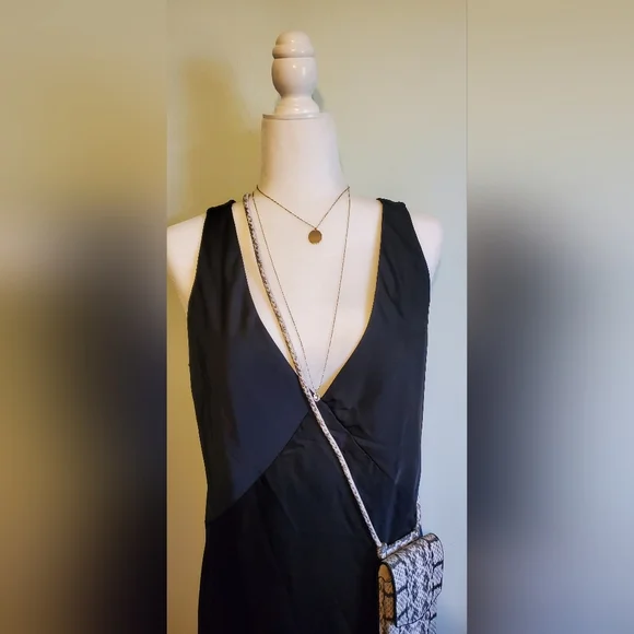Black Slip Dress "A New Day"+Crossbody Bag. - Picture 6 of 7
